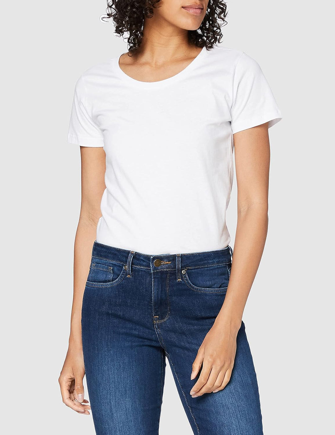 berydale Damen T-Shirt mit Rundhalsausschnitt aus 100% Baumwolle im Multipack L Schwarz/ Dunkelblau/