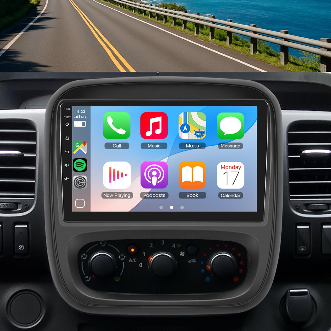 Podofo Carplay Autoradio für Opel Vivaro B/Renault Trafic/FIAT Talento/Nissan NV300, Android 2G+64G