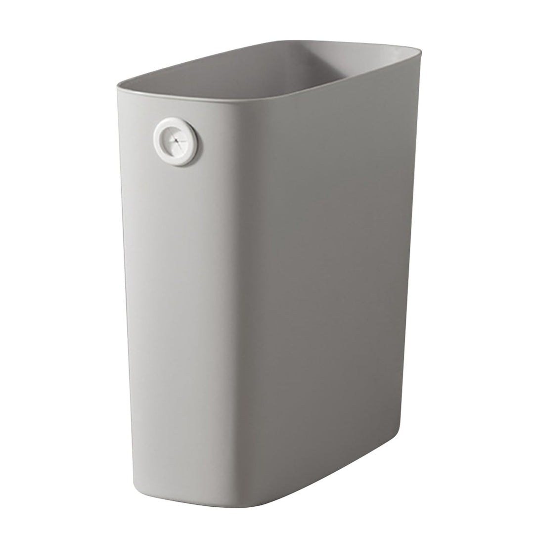 Schmaler Mülleimer Badezimmer, 13 cm Slim Abfalleimer Kunststoff mit Müllbeutelhalter, Offener Papie