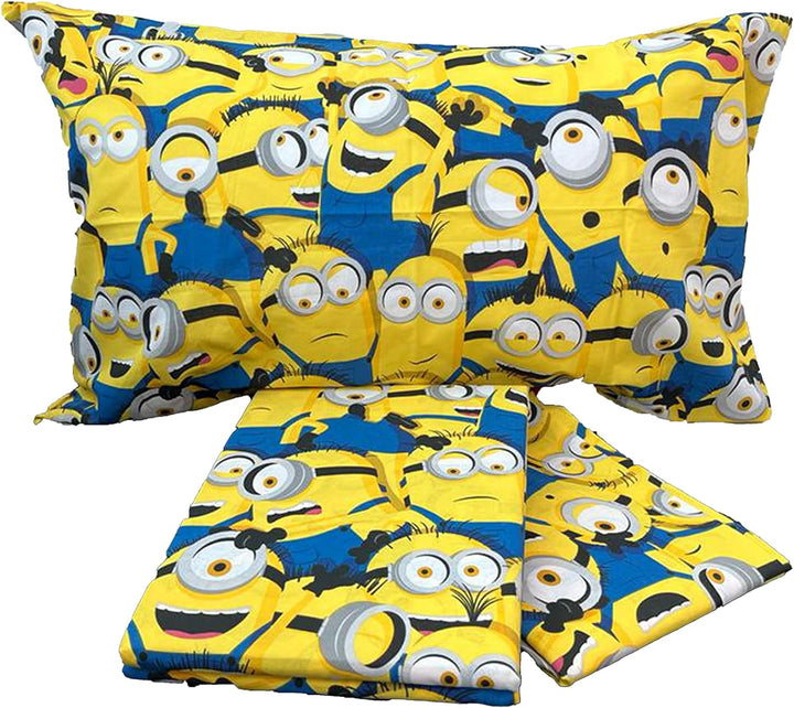hermet Minions | Bettwäsche-Set für Einzelbetten | 100% Baumwolle | offizielles Produkt