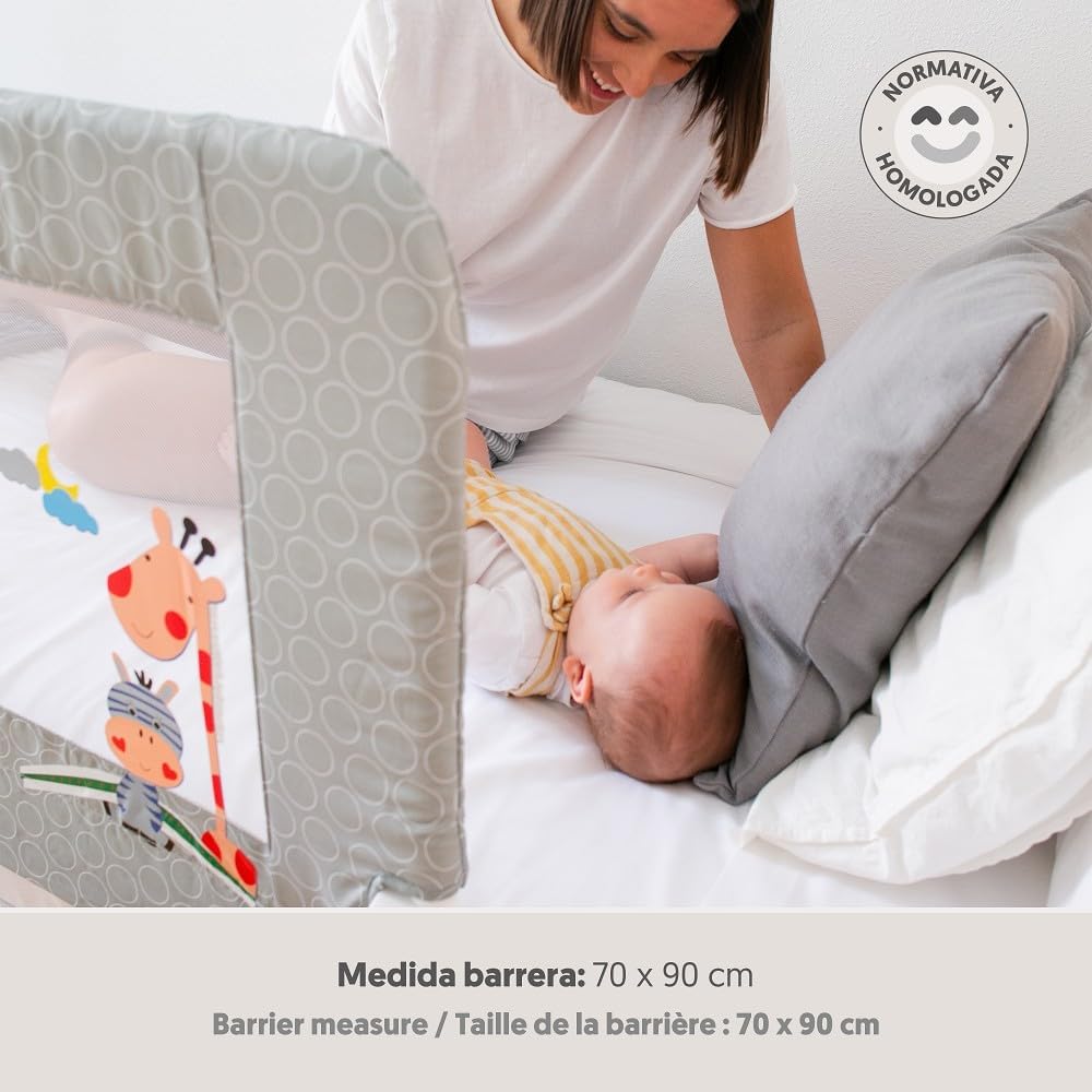 Interbaby - Klappbares Geländer für Kinderbetten - Dschungel, 90 cm, 2600 g,