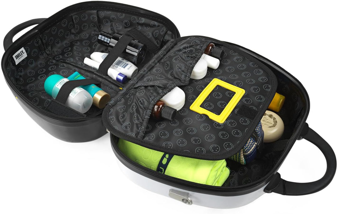 Smiley Originals - Kosmetikkoffer Hartschale Gross, Beautycase Damen, Trolley & Handgepäck Koffer: B