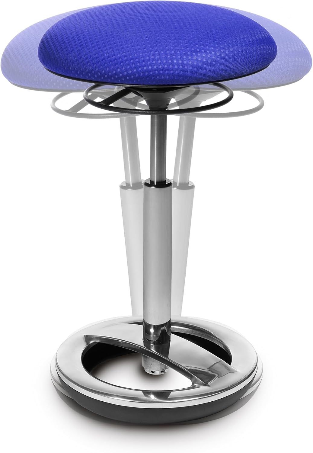 Topstar Sitness High Bob, ergonomische Stehhilfe, Arbeitshocker, Fitnesshocker, Standfussring Alu po