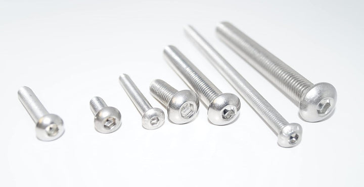 Flachrundkopfschrauben mit Innensechskant M5X14 100 Stück ISO 7380-1 A2 Edelstahl rostfrei Senkkopfs