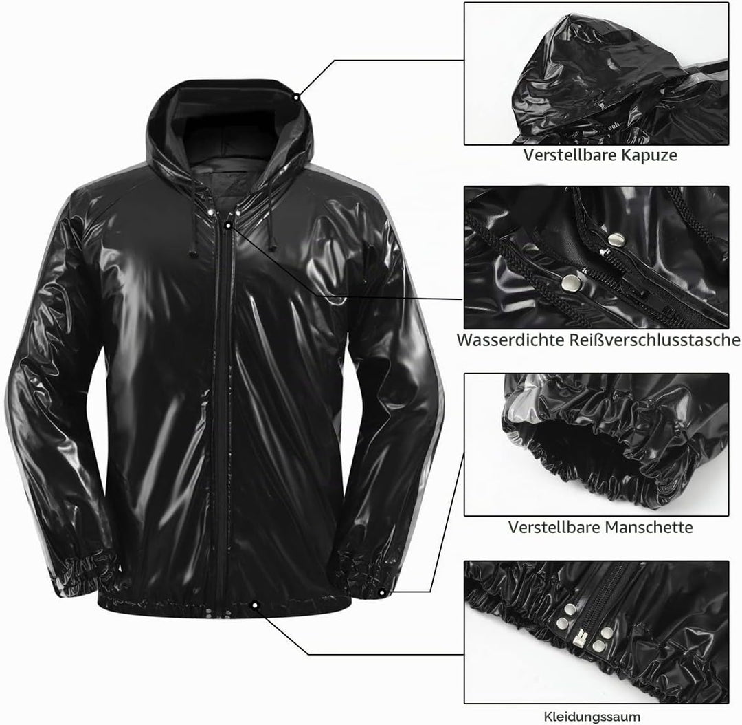 Anti-Rip Saunaanzug, Gewichtsverlust, Schwitzanzug, MMA-Training, Fitnessstudio, Jacke, Hose, Workou