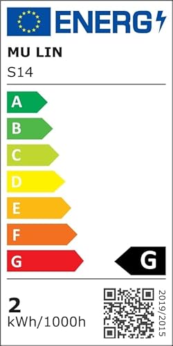 Mu 10M Lichterkette Aussen, Outdoor Erweiterbar Auf 1000W, 10 Birnen S14 Led 2W (=15W) E27 Wetterfes