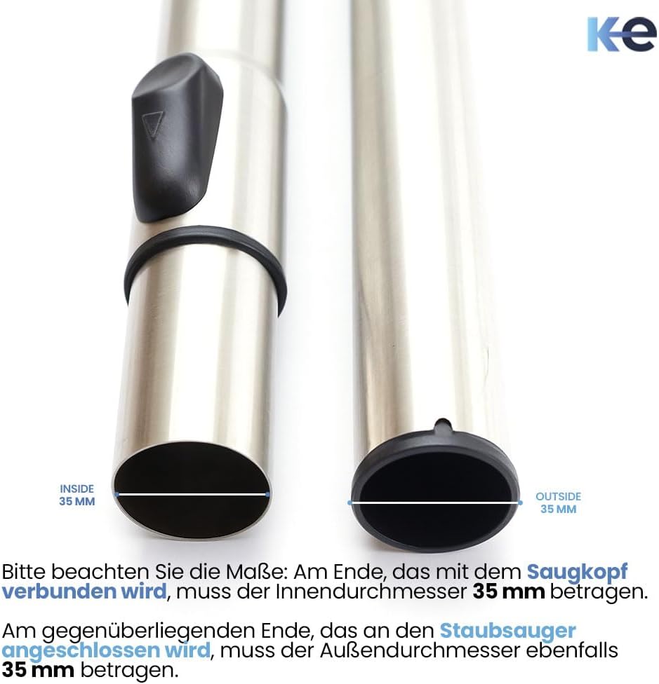 ANAKEL HOME Nachfüllpack Universal Staubsaugerrohr inkl. Staubsaugerdüse mit Drehgelenk, Universal S