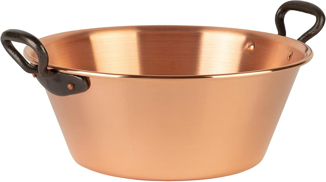 Cuisine Romefort | Kupfer Marmeladentopf Ø 26,5 cm - 3 Liter Inhalt | Griffe aus Gusseisen | traditi