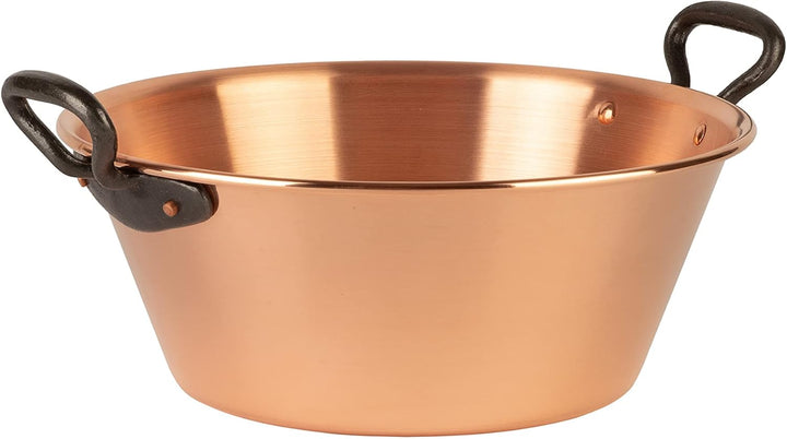 Cuisine Romefort | Kupfer Marmeladentopf Ø 26,5 cm - 3 Liter Inhalt | Griffe aus Gusseisen | traditi