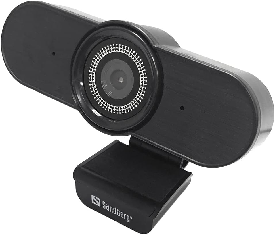 Sandberg 90 Grad Weitwinkel FullHD Webcam mit Stereo-Mikrofon | 1920 x 1080 Pixels | ideal für Onlin