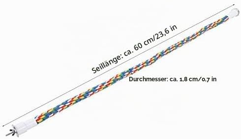 Bird Chew Rope, 2 Stück Bunt Gefärbte Vogel Barsch Stand Baumwolle Vogel Leiter Spielzeug Vogelkäfig