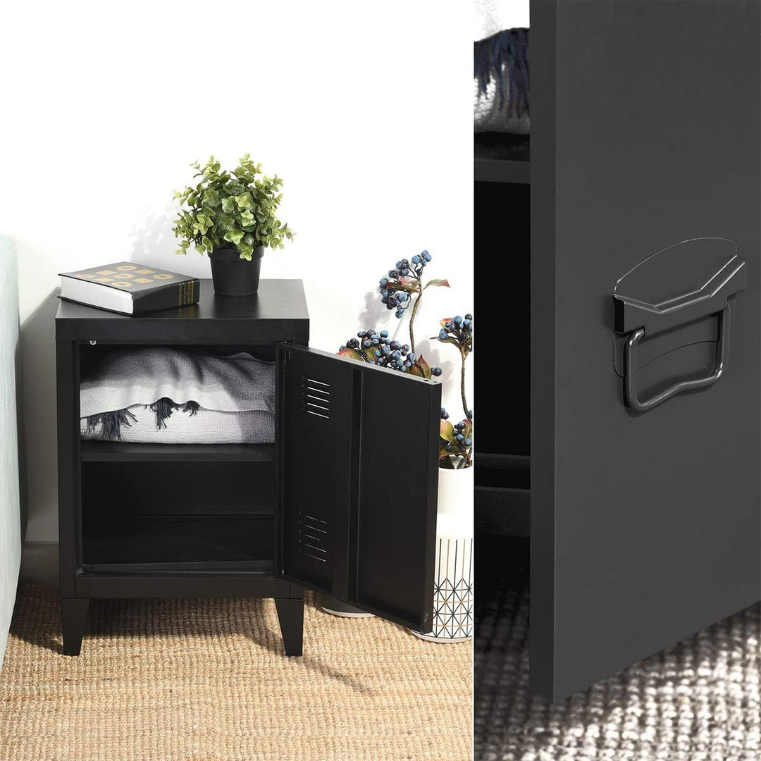 Kleiner Lagerschrank, Stahlschrank, Aktenschrank, Freistehender Schrank mit 4 stabilen Metallbeinen
