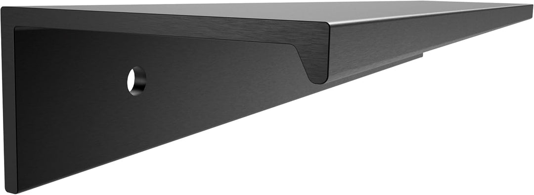SOTECH 10 Stück Alu Möbelgriffe SEARL 180 mm schwarz eloxiert gebürstet Griffleiste Schrankgriff Küc