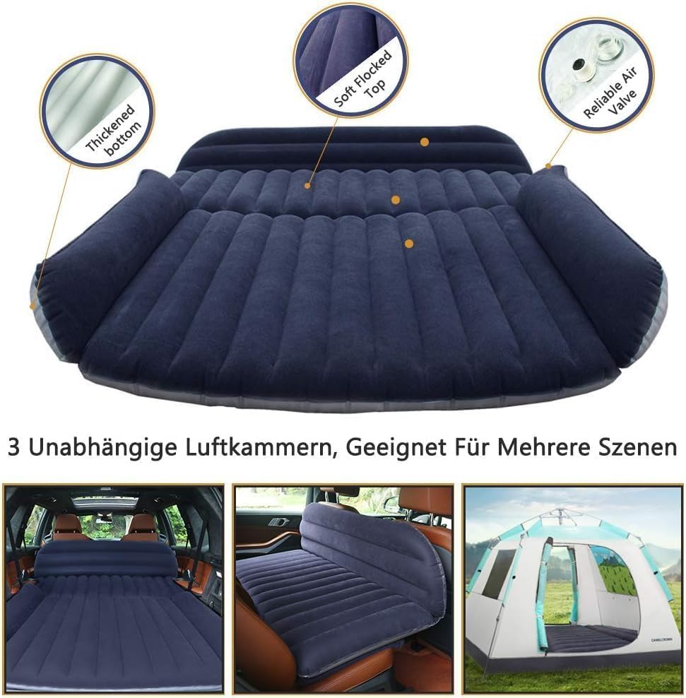 QDH SUV Auto Luftmatratzen-Camping Aufblasbare Matratze-Aufblasbares Bett für den Auto-Rücksitz-Dick