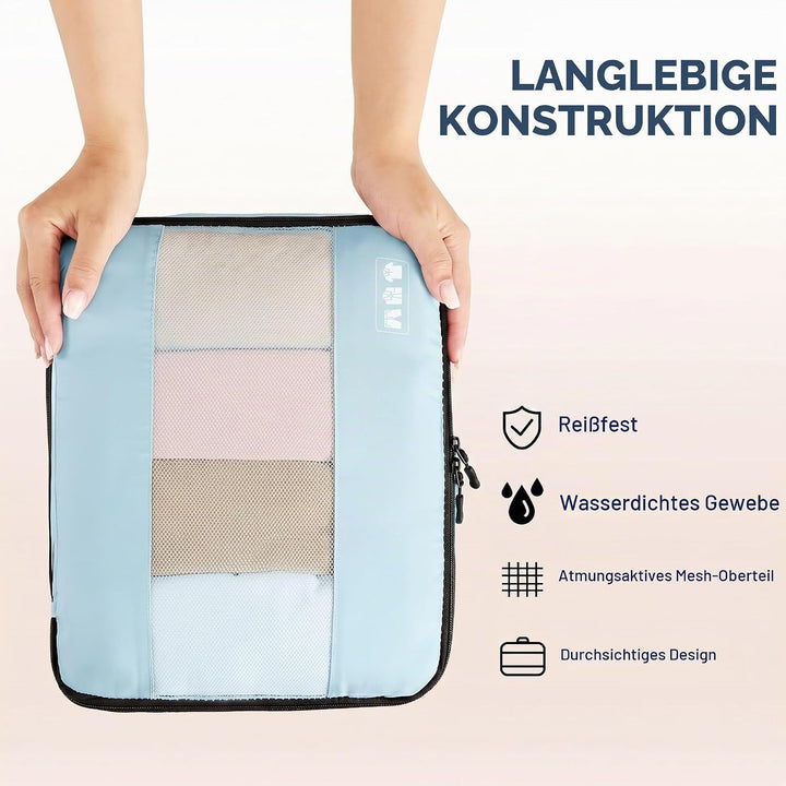 MURISE Koffer Organizer 8 Stück, Packing Cubes für Urlaub und Reisen, Packwürfel Packtaschen für Kof