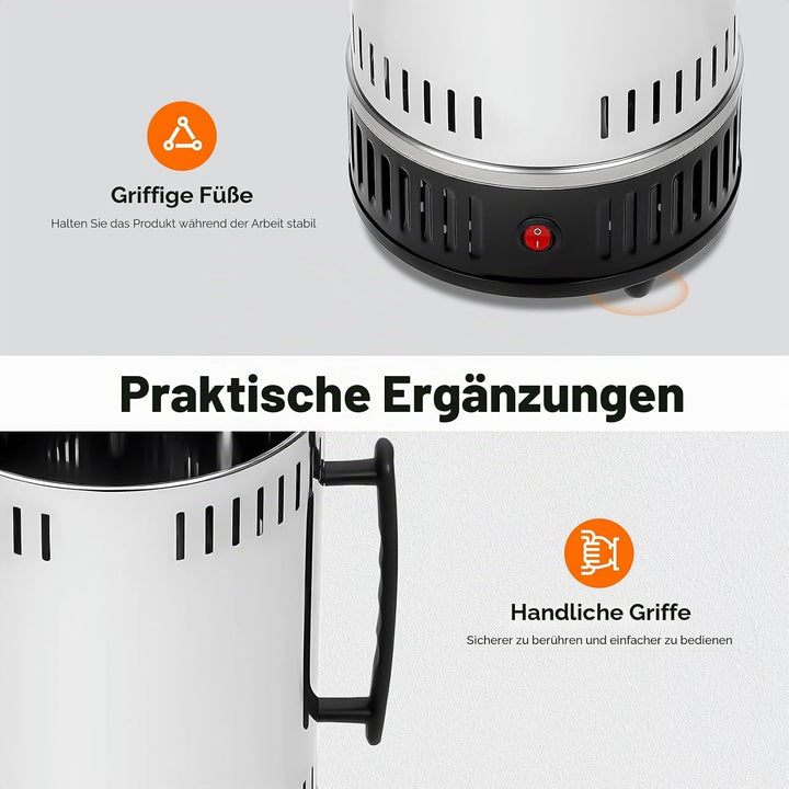 Elektrischer Grill, 1000W Vertikaler Elektrogrill Schaschlikgrill mit 6 Schaschlikspiesse, BBQ Verti