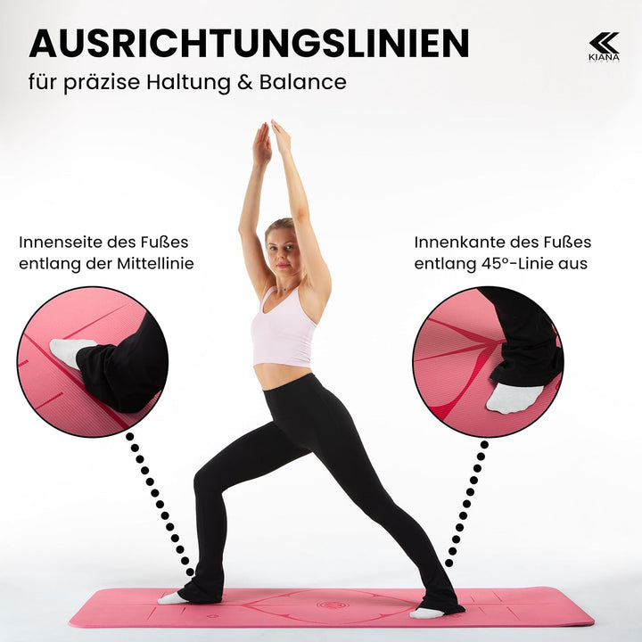 Yoga Matte aus Deutscher Entwicklung – Rutschfeste &amp; gelenkschonende Yogamatte – 2 Komfort-Dicken (1