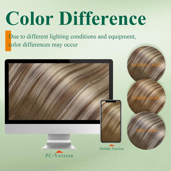 Easyouth Clip in Haar Extensions Ombre Braun Clip Extensions Echthaar Doppelt Tressen Clip in Haarve