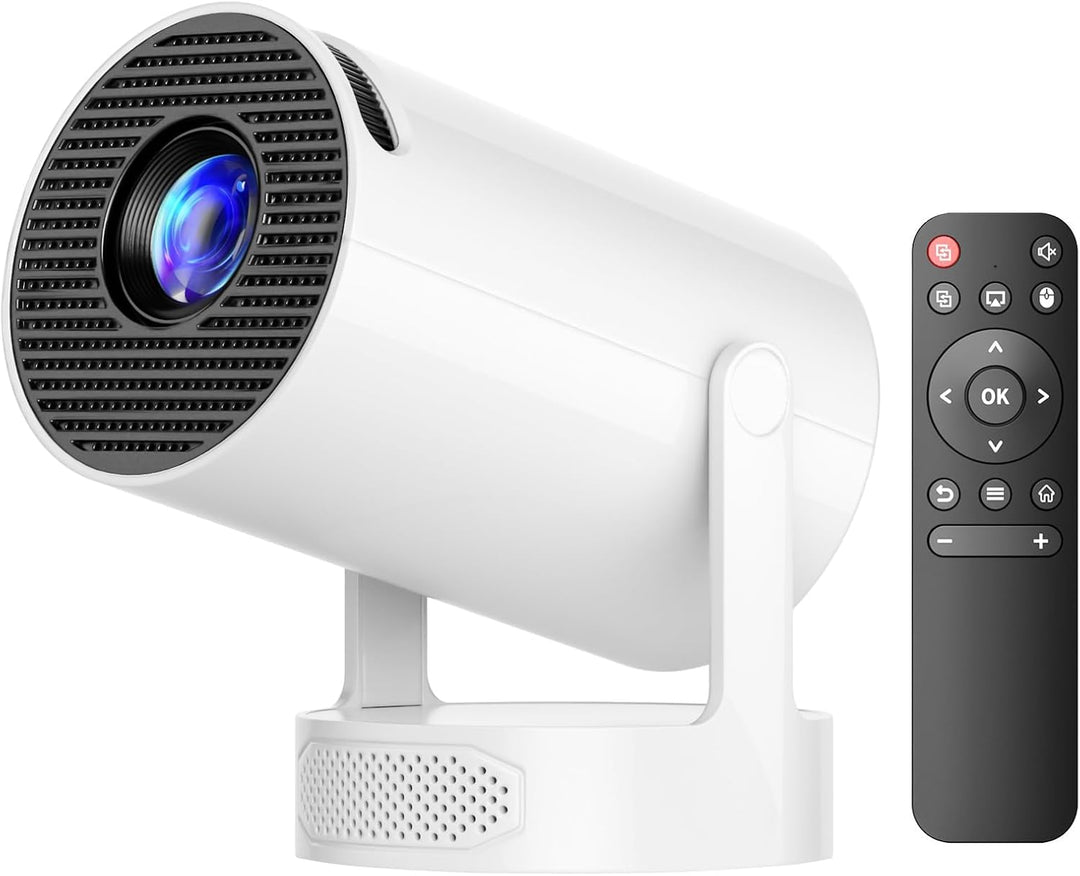 Mini Beamer mit Lautsprecher, Projector unterstützen 1080P 4K, Auto Keystone WiFi6 Tragbarer Beamers