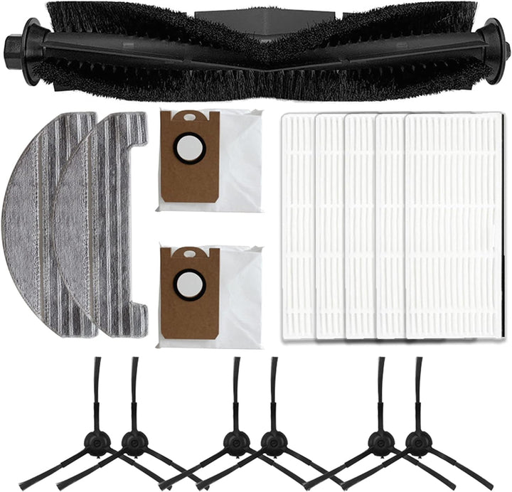 GYing Hauptrollenbürste Seitenbürste HEPA-Filter Mops Staubbeutel Roboter Staubsauger für Ultenic T1