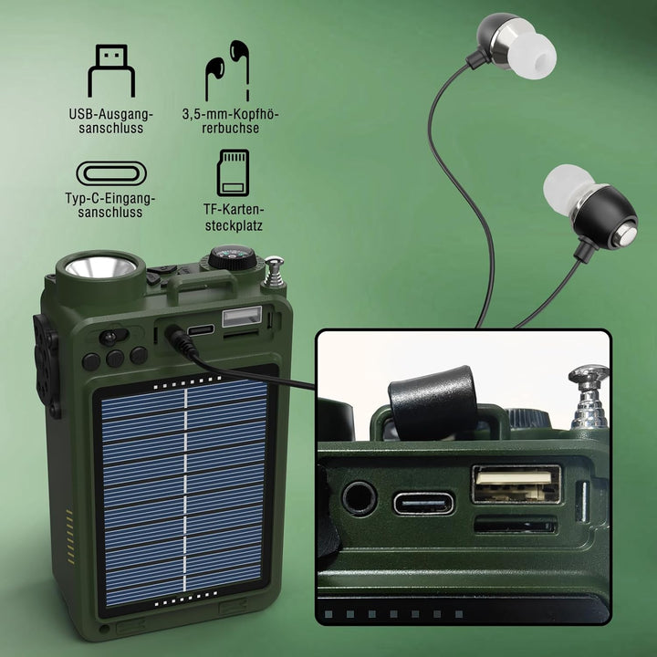 Raddy RE40 Kurzwellenradio FM-AM-SW Empfänger, 4000mAh Retro Radio Batteriebetrieben BT Lautsprecher
