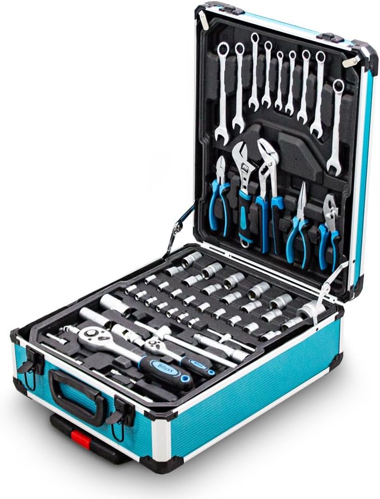 MS Point BITUXX Werkzeugkoffer 1200 teilig Werkzeug Knarrenkasten Werkzeugkiste Werkzeugtrolley Nuss