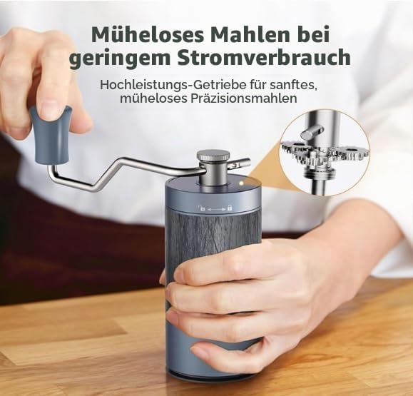 manuelle Kaffeebohnenmühle, professionelle kleine kaffeemühle manuell, mit 90 einstellbaren Einstell