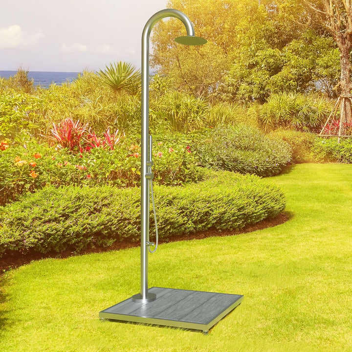 Four & More Designer Gartendusche Aussendusche Pooldusche Regendusche Duschsäule Dusche aus gebürste