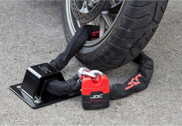 JDC Motorrad Bodenanker stark belastbarer gehärteter Stahl - SPHERE PRO - Schwarz Schwarz Sphere Pro