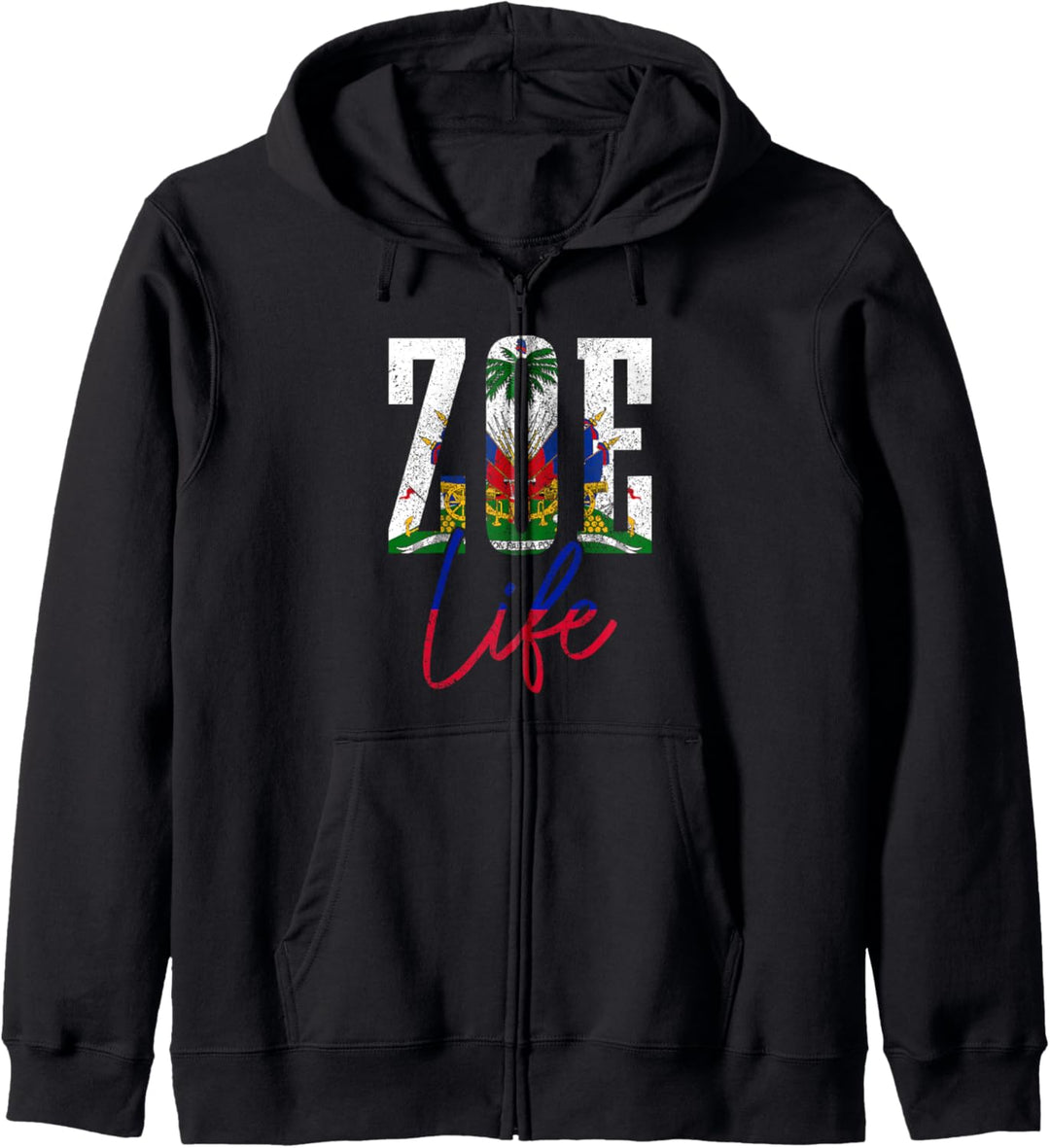 Haiti Zoe Haitianische Flagge Karibik Souvenir Kapuzenjacke