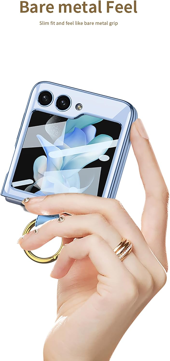 CeeEee Hülle Z Flip 5 Handyhülle Kompatibel mit Samsung Galaxy Z Flip 5 5G Transparent Stossfest Hül