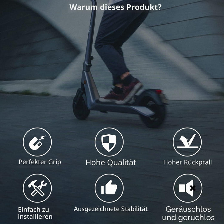 DBREAKS 2 Stück Stunt Scooter Rollen 100mm, Ersatzräder für Scooter 100mm Schwarz, Scooter Ersatzräd
