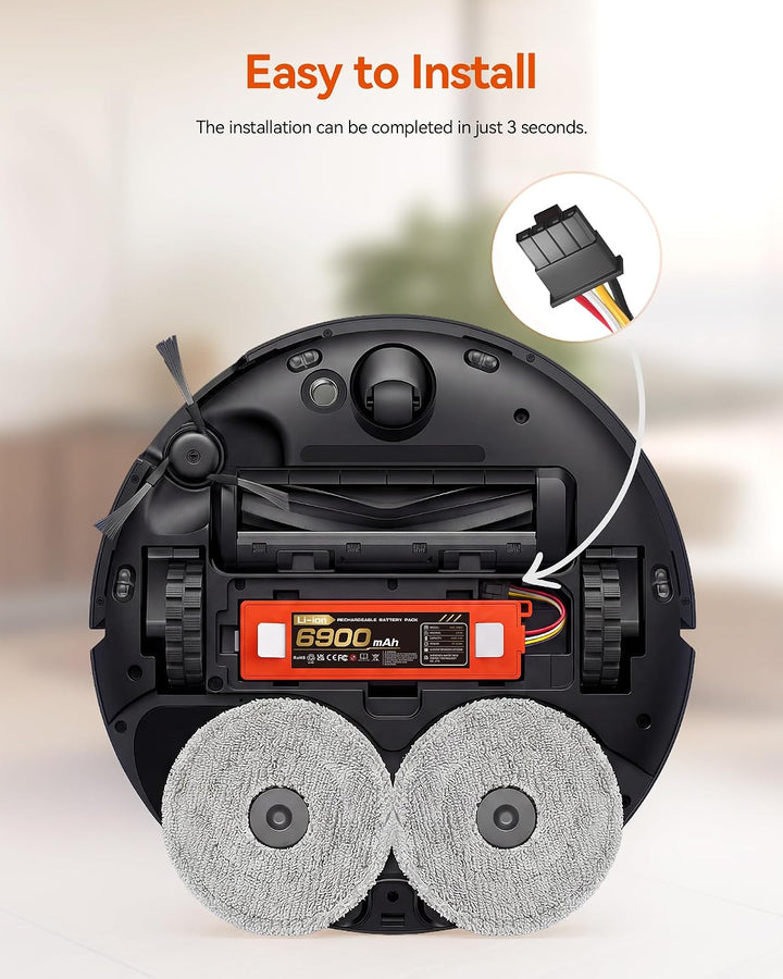 6900mAh Ersatzakku Xiaomi Roborock S5, S5 Max, S50, S6, S6 MaxV, S7, Q5 Max Pro, Q7 Ultra Pure, Brr-