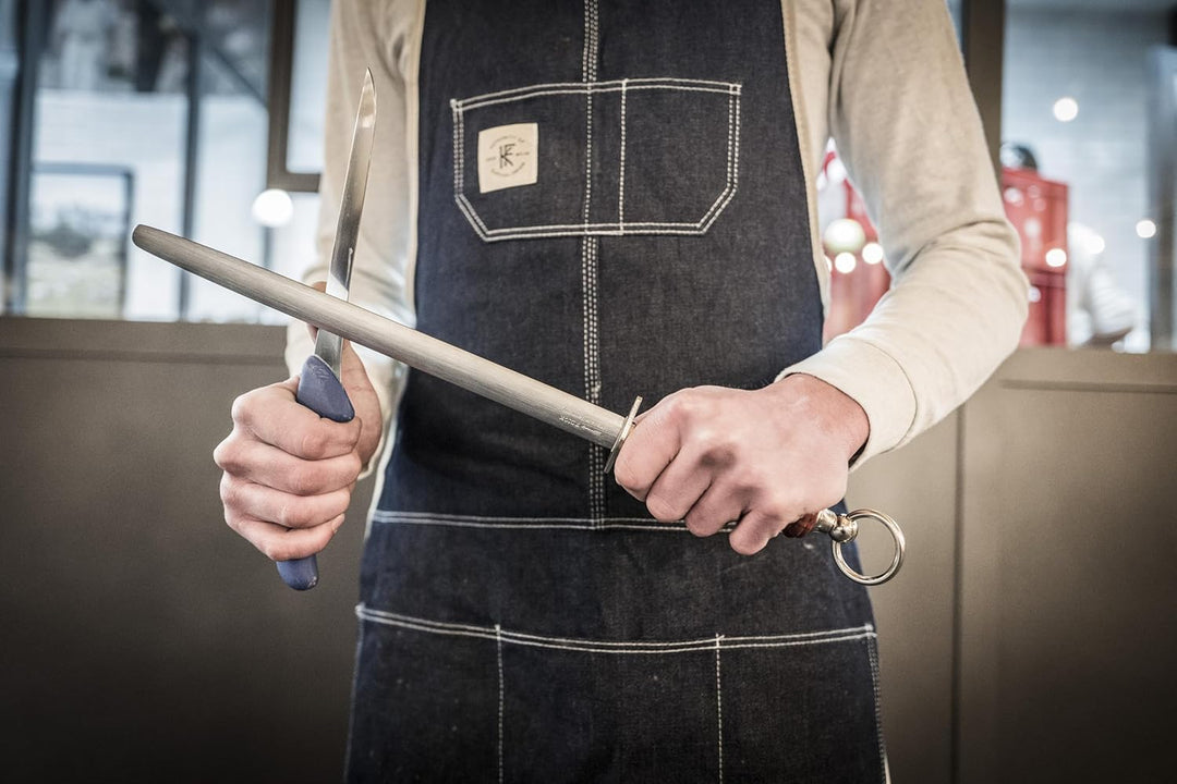 F. DICK Wetzstahl DICKORON Classic (30 cm Klingenlänge, Saphierzug, 65°HRC Oberfläche, Kunststoffgri