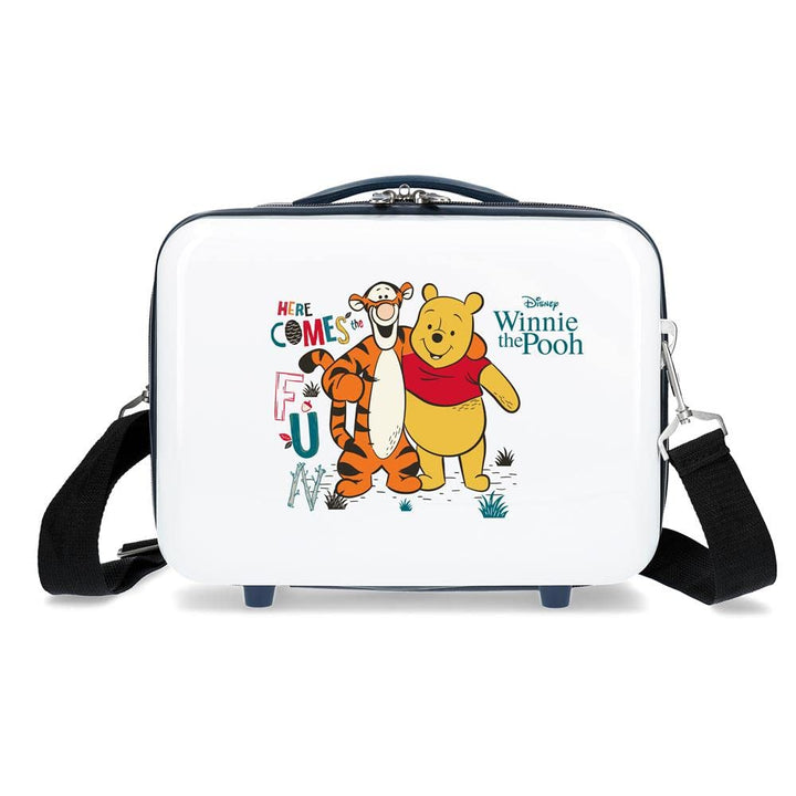 Disney Winnie The Pooh Kulturbeutel, anpassbar, mit Umhängetasche, Weiss, 29 x 21 x 15 cm, starr, AB