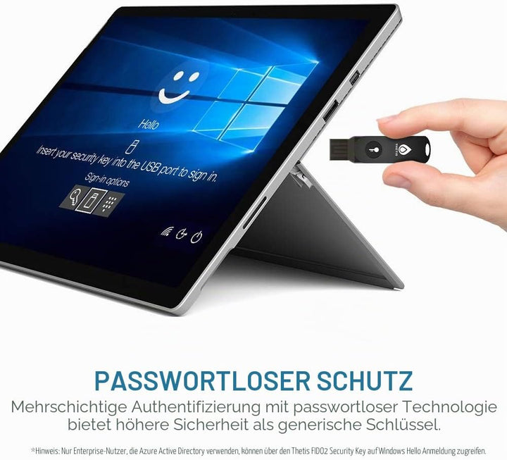 FIDO2 Security Key, Thetis Sicherheitsschlüssel [Faltbares] Zwei-Faktor-Authentifizierung USB (Typ A