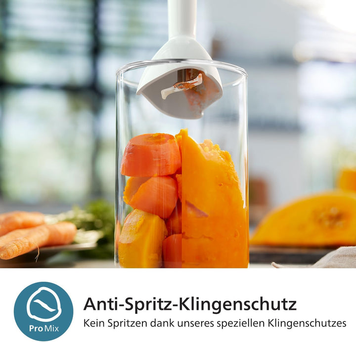 Philips 5000-Serie Stabmixer inkl. Zerkleinerer, Kompakthacker, Schneebesen - 1200W Leistung. ProMix