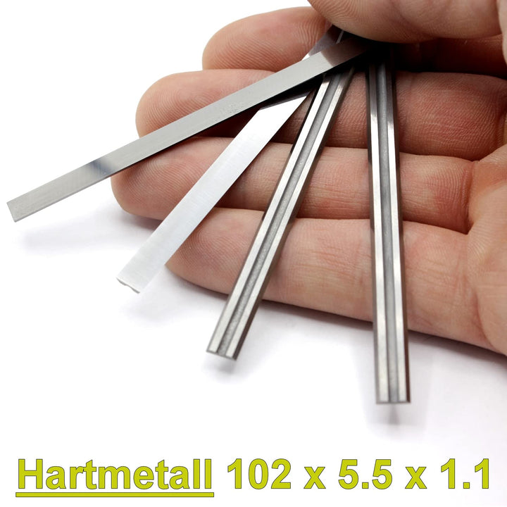 4x HARTMETALL HM Hobelmesser Wendemesser Messer länge 102mm für Hobel Elektrohobel AEG ATLAS-COPCO E