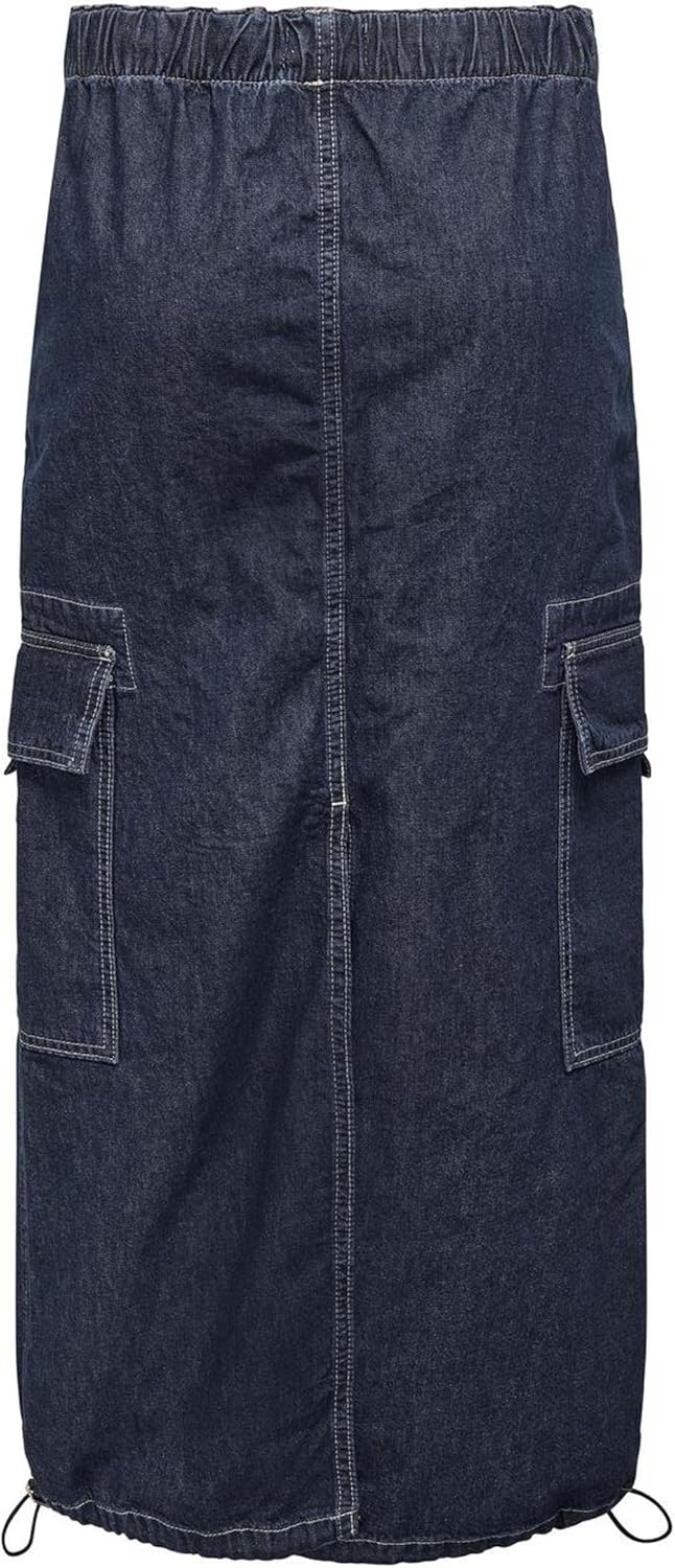 ONLY Female Jeansrock ONLSKYLAR Denim Langer Rock XS Blau, XS Blau