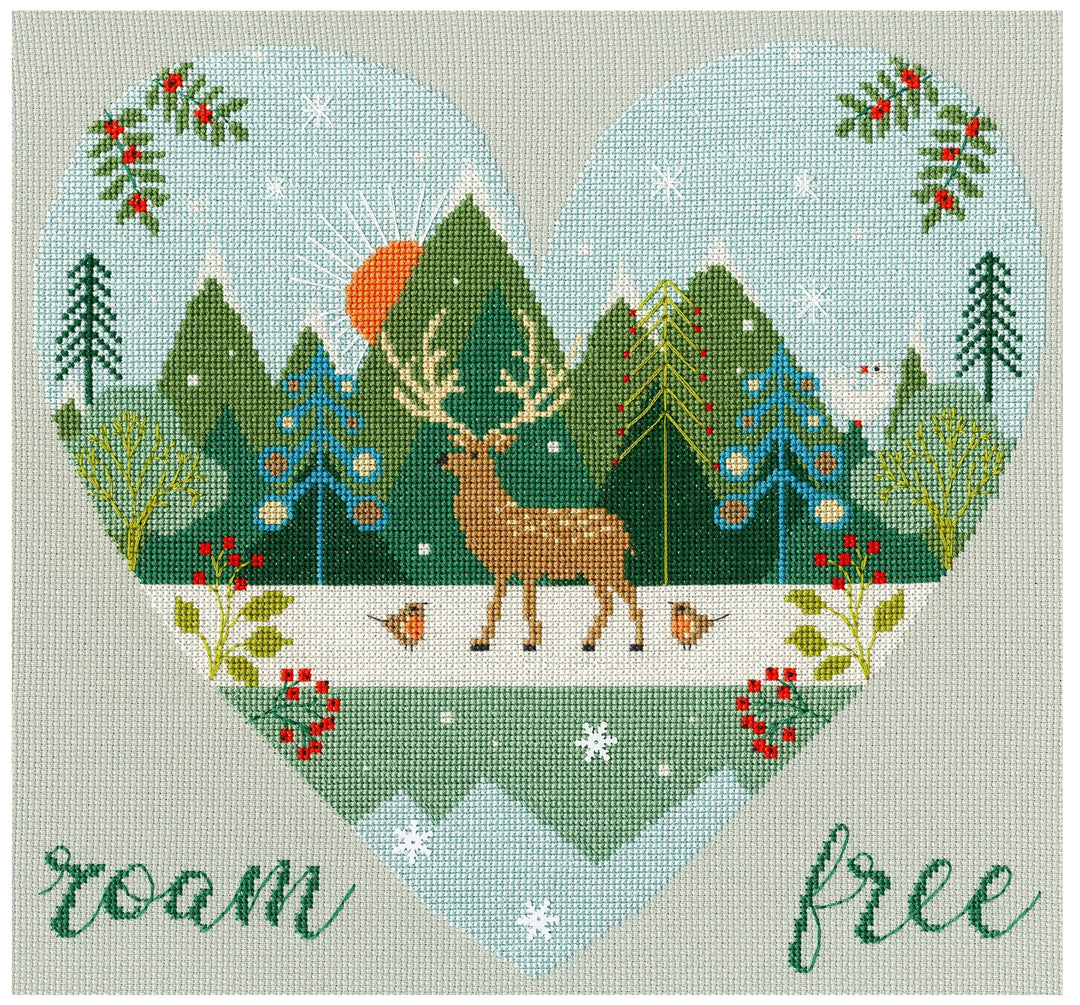 Bothy Threads Kreuzstich Set Wild at Heart: Roam Free, Zählmuster, XHY4, 32x30cm