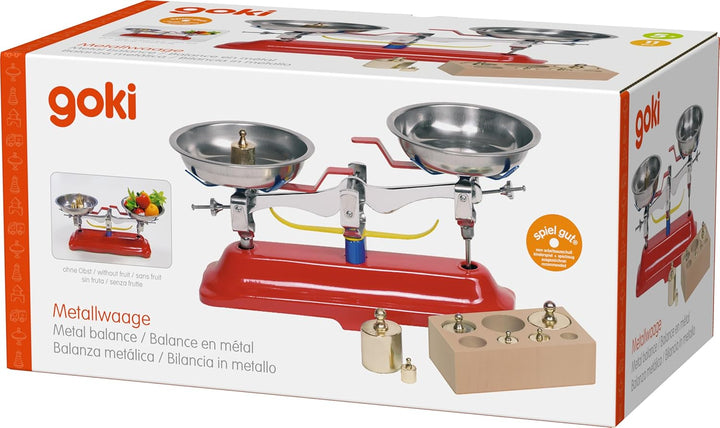 Goki 51891 Waage Metall Spielzeug, gemischt, 26 cm