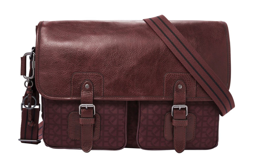 Fossil - Greenville Messenger Burgundy Leder für Herren MBG9577540