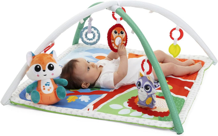 Chicco Waldzauber Baby Krabbeldecke mit Spielbogen, Multifunktionsspielbogen für Babys, 5 abnehmbare