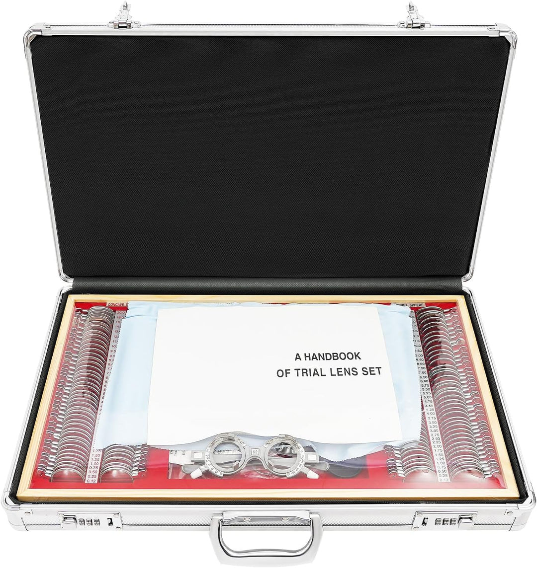 266Pcs Testlinsen-Set, Metal Optometry Optical Trial Lens Set Optometrie Metallrand Linse für Optome