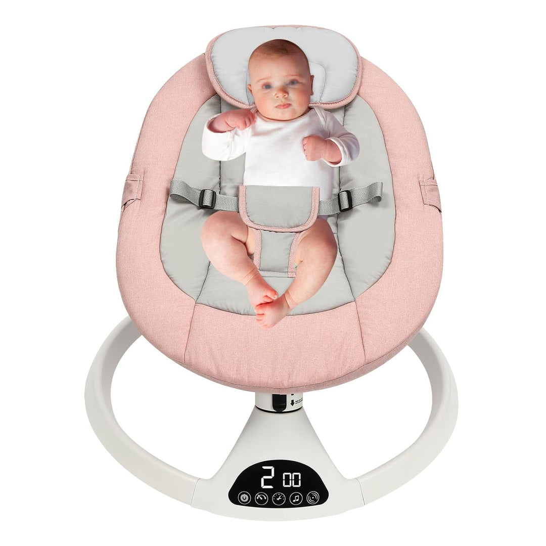 Elektrische Babywippe, Babywippe mit Bluetooth, Schaukelstuhl mit Fernbedienung for babies aged 0-12