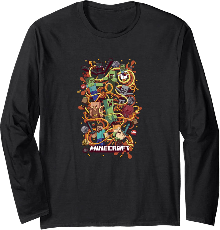 Minecraft Group Shot Funtage Arrow Composition Langarmshirt