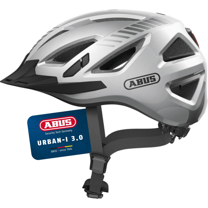 ABUS Stadthelm Urban-I 3.0 - Fahrradhelm mit Rücklicht, Schirm und Magnetverschluss - für Damen und