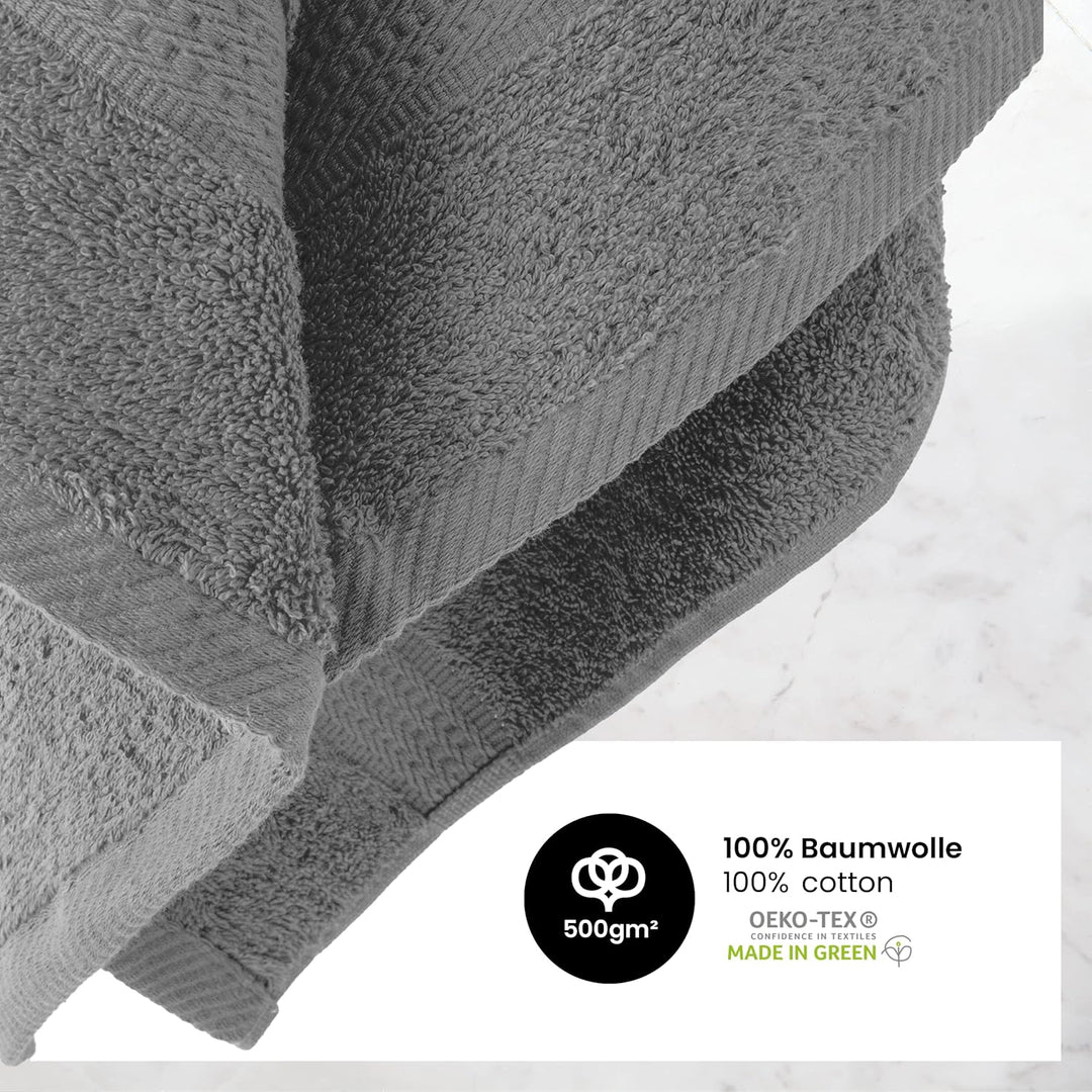 10tlg. Handtuch Set Premium 100% Baumwolle 2 Duschtücher 4 Handtücher 2 Gästetücher 2 Waschhandschuh