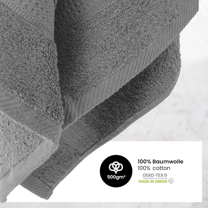 10tlg. Handtuch Set Premium 100% Baumwolle 2 Duschtücher 4 Handtücher 2 Gästetücher 2 Waschhandschuh