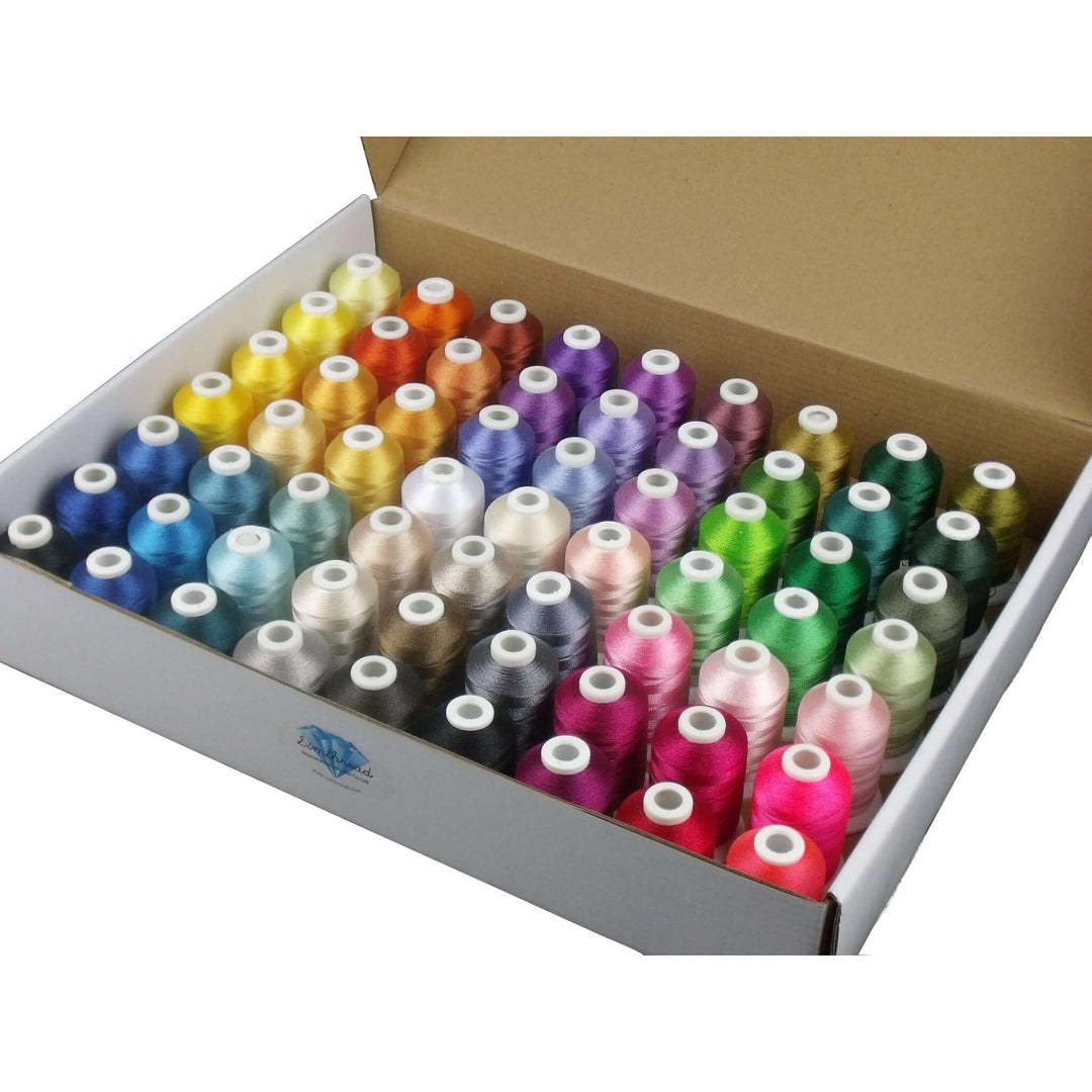 Simthread 63 Brother Farben Polyester Stickmaschine Garn Kit 40 Gewicht für Brother Babylock Janome